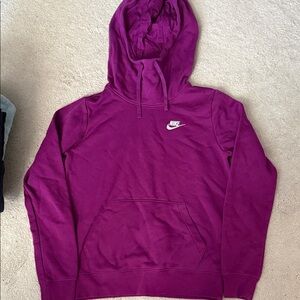 Nike Magenta Hoodie with Logo